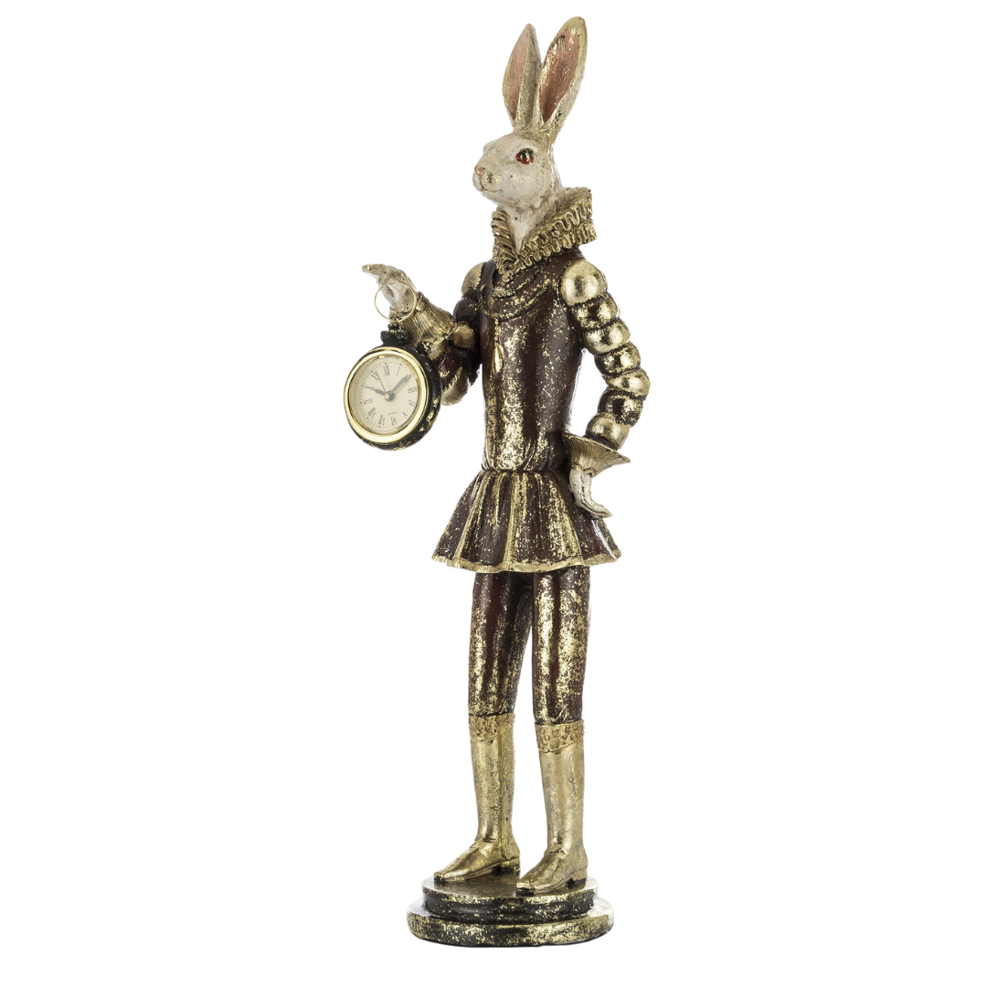 Figūrėlė triušis su laikrodžiu 155349